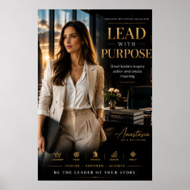 Lead With Purpose – Executive Motivation Wall Art Poster