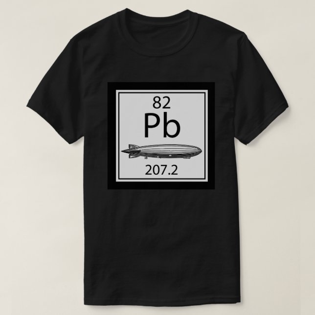 Lead Zeppelin Periodic Table Atomic Number Led T-Shirt (Design vorne)