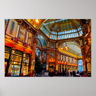 Leadenhall Market City London England Poster