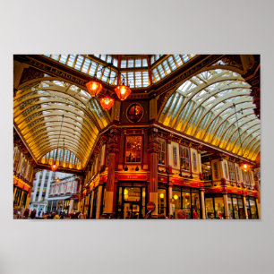 Leadenhall Market City London England Poster