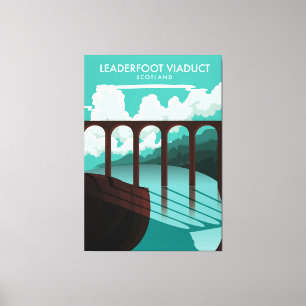 Leaderfoot Viaduct Schottland Reiseplakat Leinwanddruck
