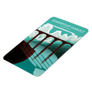 Leaderfoot Viaduct Schottland Reiseplakat Magnet