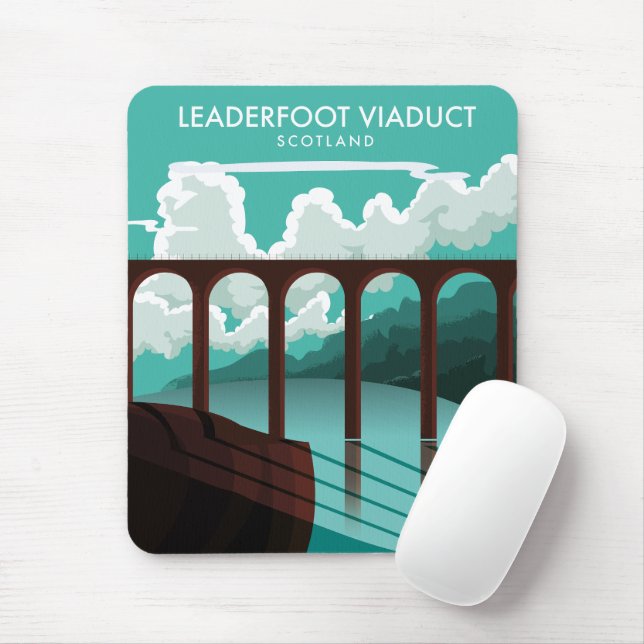 Leaderfoot Viaduct Schottland Reiseplakat Mousepad (Mit Mouse)