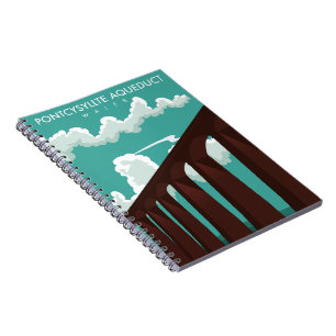 Leaderfoot Viaduct Schottland Reiseplakat-Notebook Notizblock