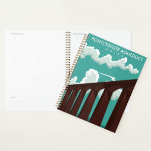 Leaderfoot Viaduct Schottland Reiseplakat-Notebook Planer