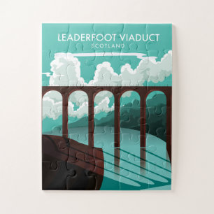 Leaderfoot Viaduct Schottland Reiseplakat Puzzle