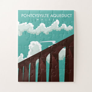 Leaderfoot Viaduct Schottland Reiseplakat Puzzle P
