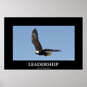 LEADERSHIP Bald Eagle Motivierend Poster