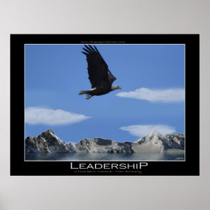 LEADERSHIP ~ Motivierend Bald-Adler-Poster Poster