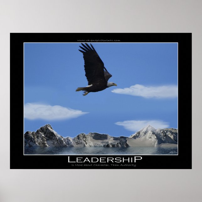 LEADERSHIP ~ Motivierend Bald-Adler-Poster Poster (Vorne)