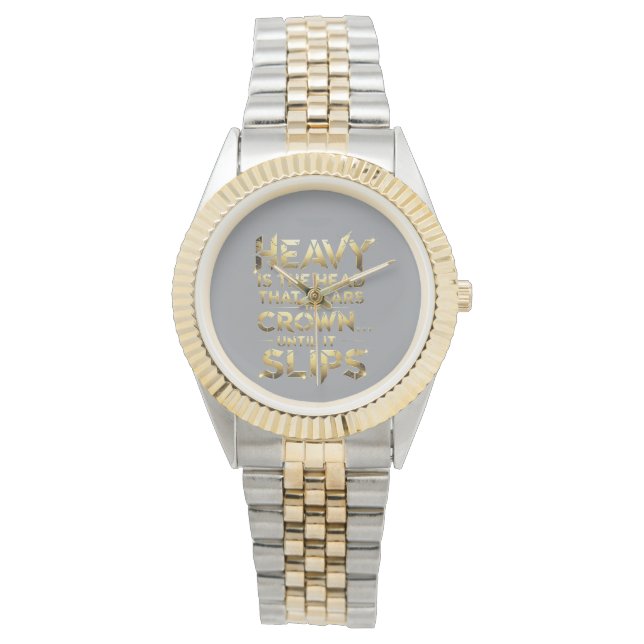 Leadership Streetwear “Heavy Is The Head” Armbanduhr (Vorderseite)