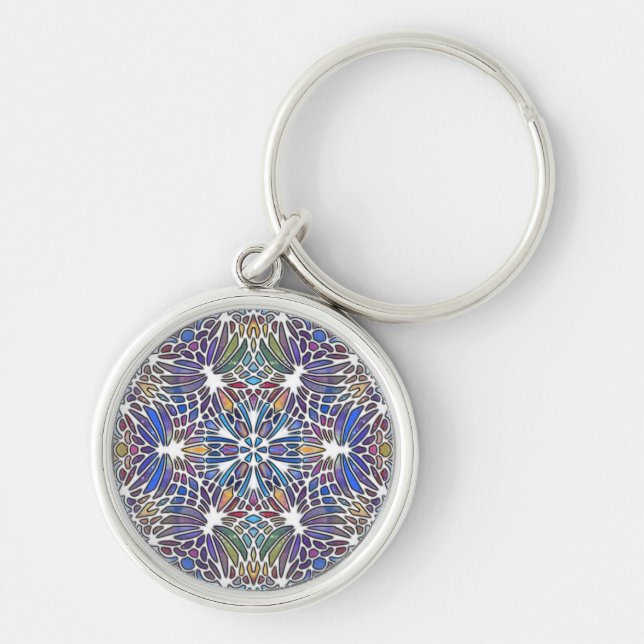 "Leadlight Wings Orbiting" Keychain Schlüsselanhänger (Vorne)
