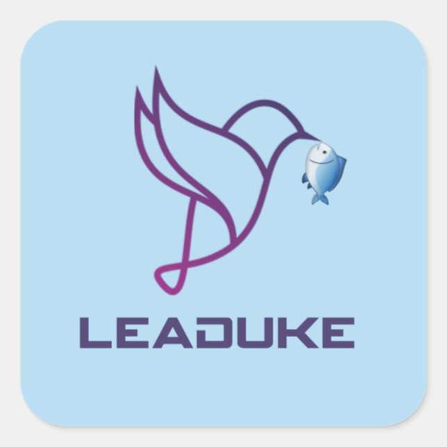 Leaduke Bird Logo-Aufkleber Quadratischer Aufkleber (Vorderseite)