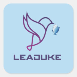 Leaduke Bird Logo-Aufkleber Quadratischer Aufkleber