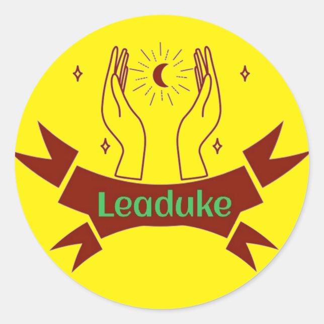 Leaduke Moon Yellow Sticker (Vorderseite)