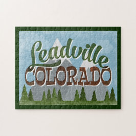 Leadville Colorado Fun Retro Snowy Mountains Puzzle