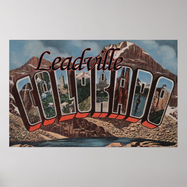 Leadville, Colorado - Große Buchstabenszenen Poster (Vorne)