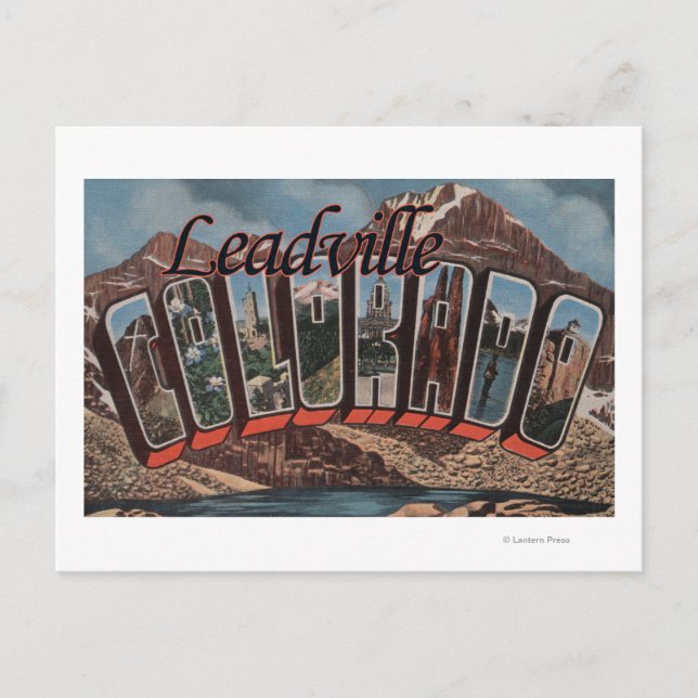 Leadville, Colorado - Große Buchstabenszenen Postkarte (Vorderseite)