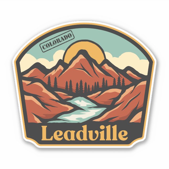 Leadville, Colorado-Sticker Aufkleber (Vorderseite)