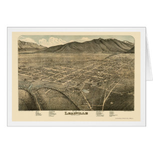 Leadville, panoramische Karte Co - 1879