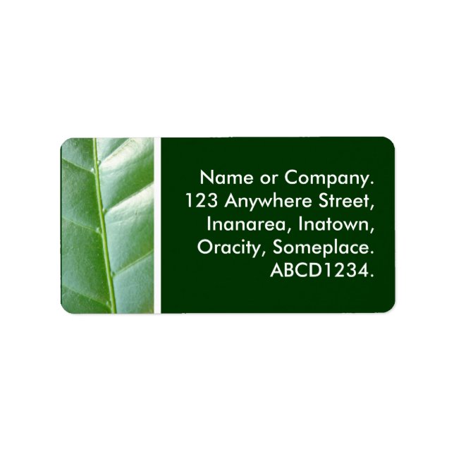 Leaf Adressaufkleber (Vorne)