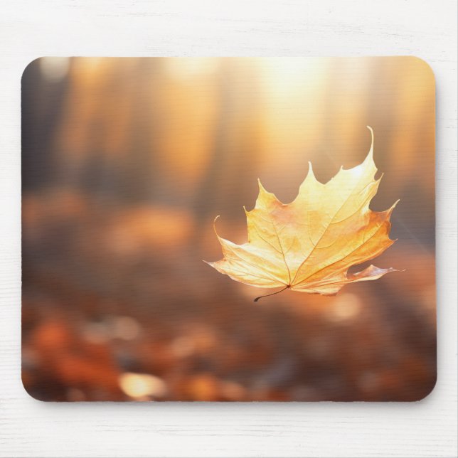 Leaf Air Nature Serene Ruhe Friedlich Mousepad (Vorne)