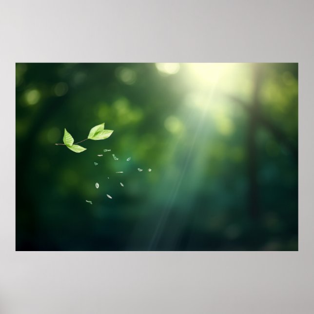 Leaf Air Nature Serene Ruhe Friedlich Poster (Vorne)