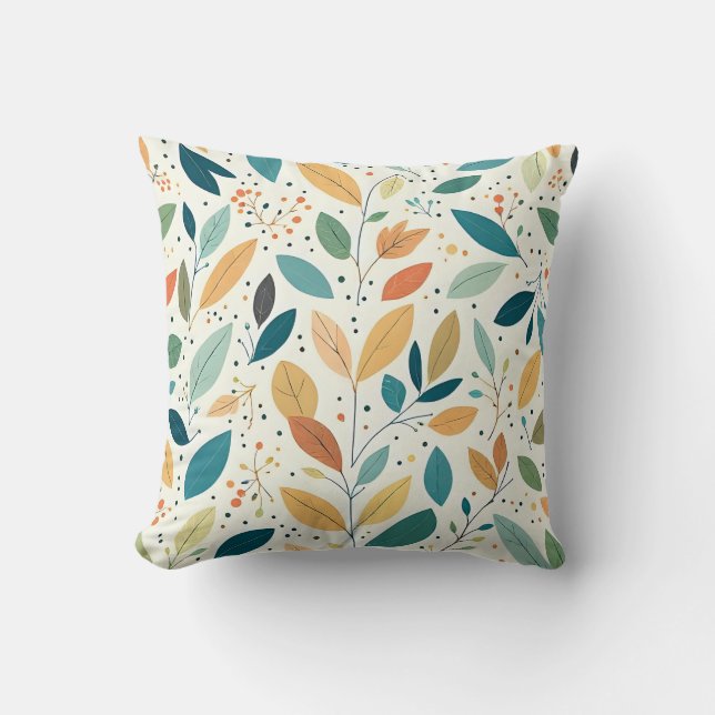 Leaf and Dots cushion Kissen (Vorderseite)