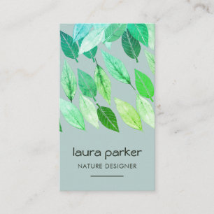 Leaf Art Dry Nature Yoga Meditation Massage Visitenkarte