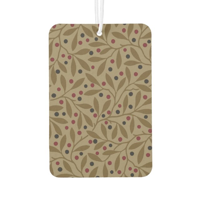 Leaf Berry Classic Hübsches Muster Kunst Autolufterfrischer (Rückseite)