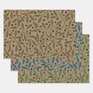 Leaf Berry Classic Hübsches Muster Kunst Geschenkpapier Set