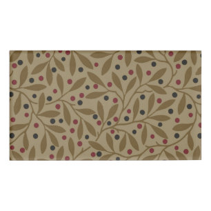 Leaf Berry Classic Hübsches Muster Kunst Namenschild