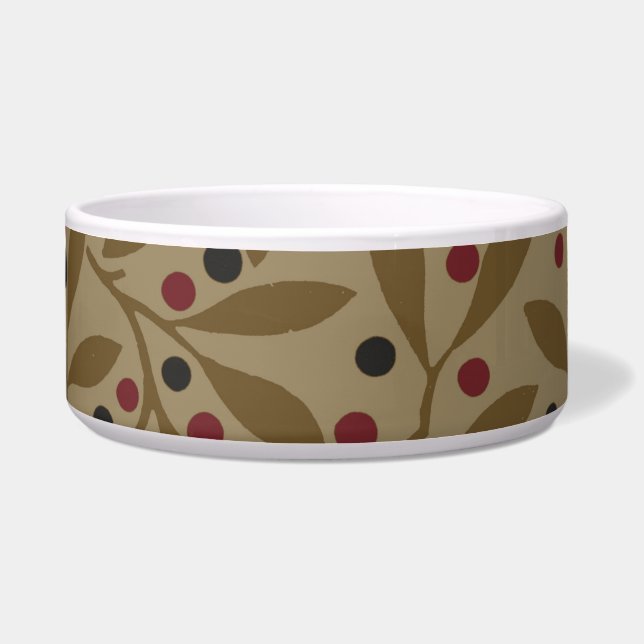 Leaf Berry Classic Hübsches Muster Kunst Napf (Vorderseite)