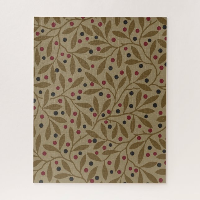 Leaf Berry Classic Hübsches Muster Kunst Puzzle (Vertikal)