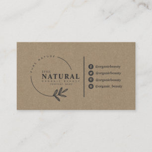 Leaf Bio Beauty Business Card Visitenkarte