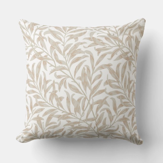 Leaf/Blau-Blumen-Designer Kissen (Vorderseite)