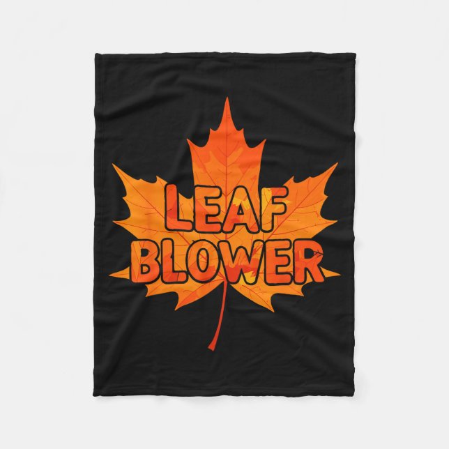Leaf Blower Autumn Funny Halloween Matching Couple Fleecedecke (Vorderseite)
