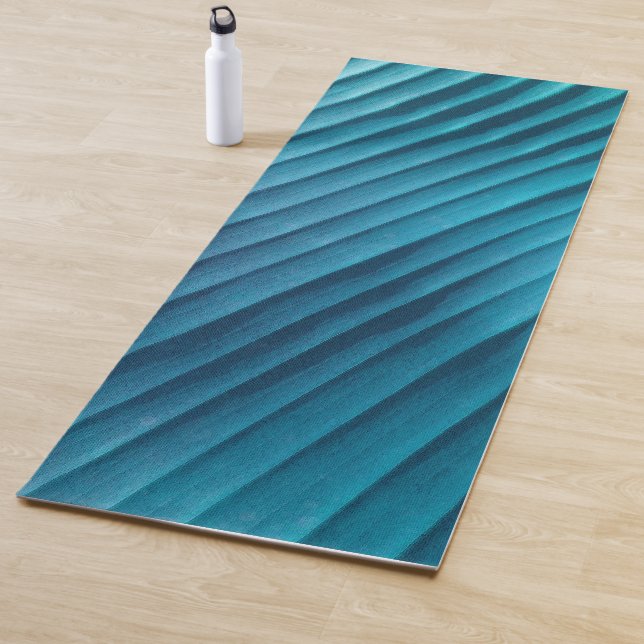 Leaf Blue Diagonal Yogamatte (Beispiel)