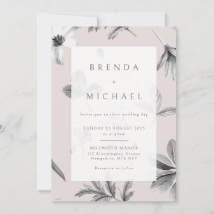 Leaf boho botanische Hochzeit Einladung
