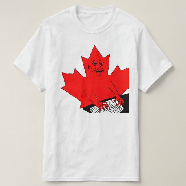 Leaf Canadian Poster Meme T-Shirt (Design vorne)
