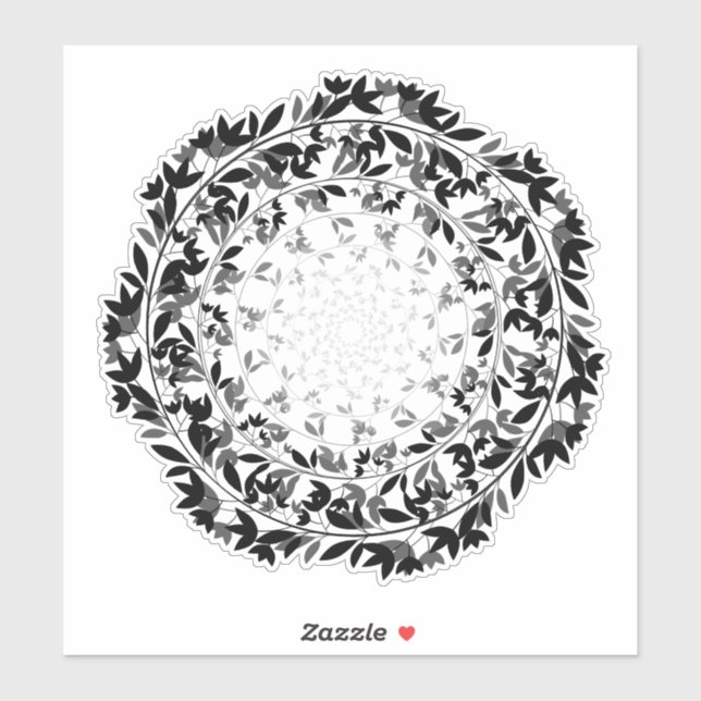 Leaf Circle Aufkleber (Blatt)