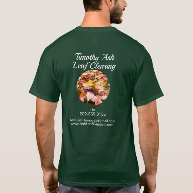 Leaf-Clearing-Abbaugeschäft T-Shirt (Rückseite)