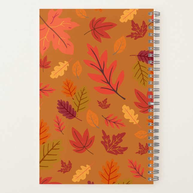 Leaf Collage Notebook Nature Inspired Front & Back Notizbuch (Rückseite)