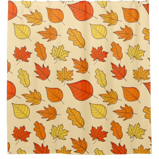 Leaf Concept Pattern. Bleifall und Herbstsymbol, Duschvorhang (Vorderseite)