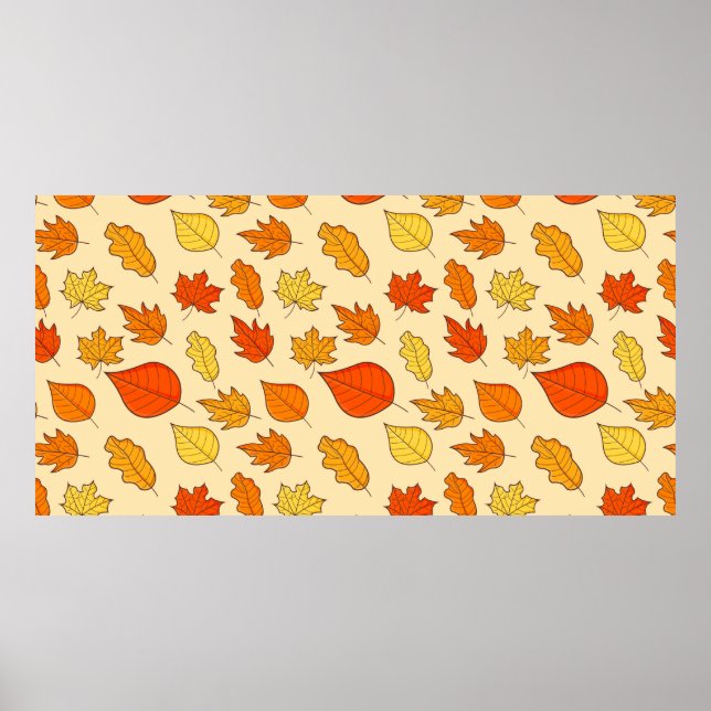 Leaf Concept Pattern. Bleifall und Herbstsymbol, Poster (Vorne)