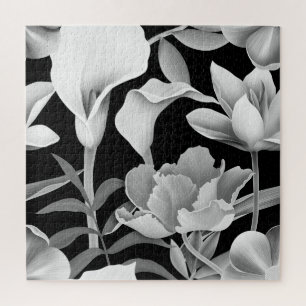 Leaf der tropischen Blume: Nahtloses Muster Puzzle