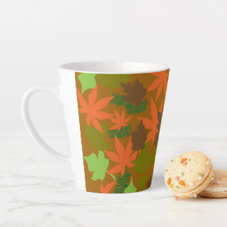 Leaf Design Latte Tasse