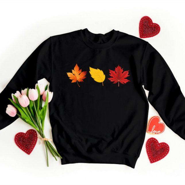Leaf Design Printed Women Sweatshirt (Von Creator hochgeladen)