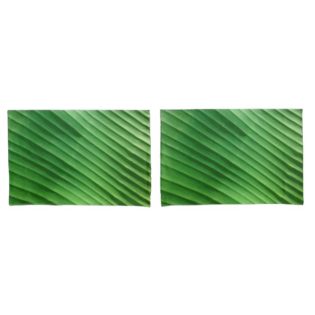 Leaf Green Diagonal Kissenbezug (Vorderseite-Set)