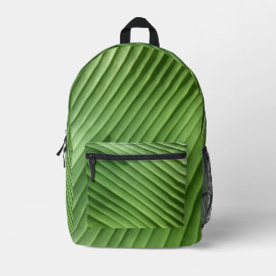 Leaf Green Diagonal Print Cut Nähtasche Bedruckter Rucksack